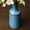 Glitzhome® Brilliant Blue Chevron Ceramic Modern Vase Set